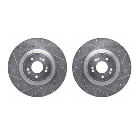 Dynamic Friction Co Rotors-Drilled and Slotted-SilverZinc Coated, 7002-03005 7002-03005